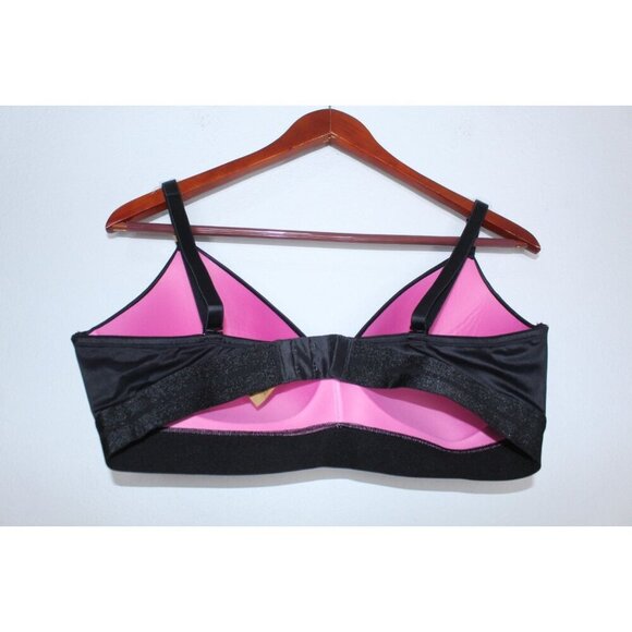 Pink By Victoria's Secret 38 D Black Solid Push Up Lightly Padded Unwired NWT - Picture 2 of 15